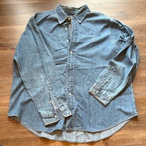 Ralph Lauren Blue Denim Button-Down Shirt
